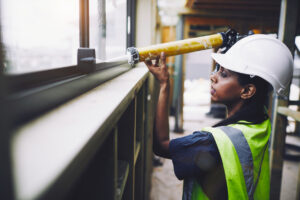 Female building worker