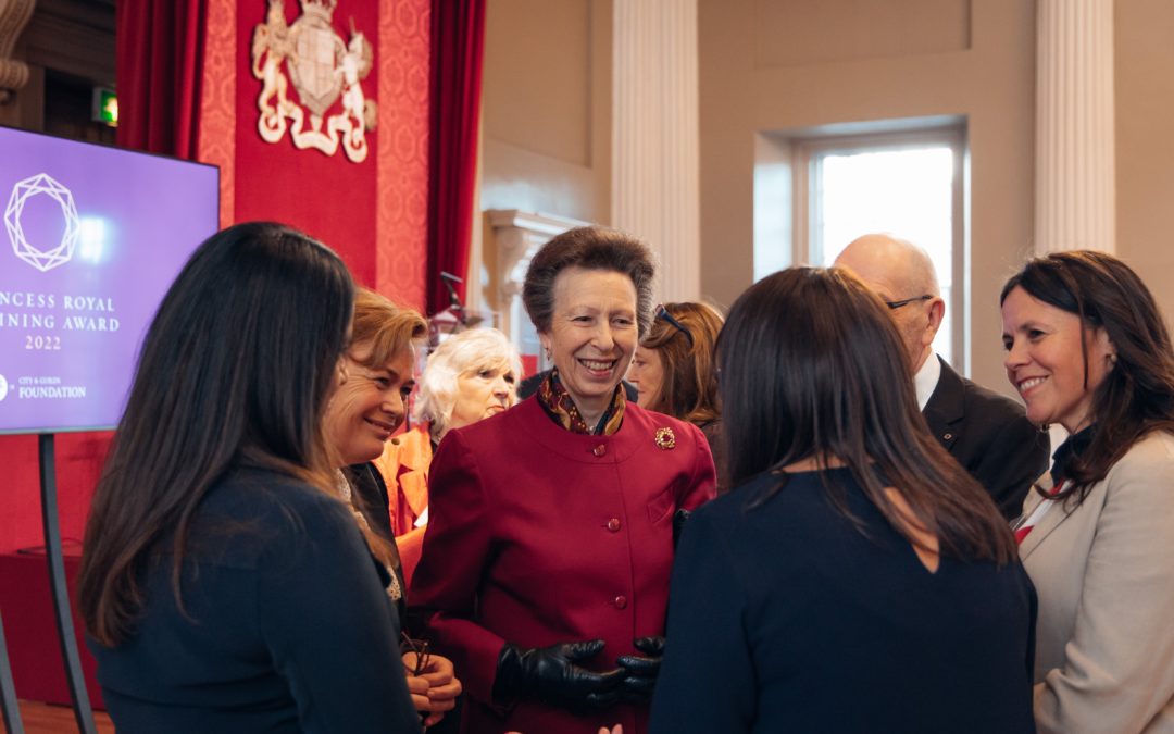Celebrating 46 UK organisations who have outstanding workplace training programmes with HRH The Princess Royal